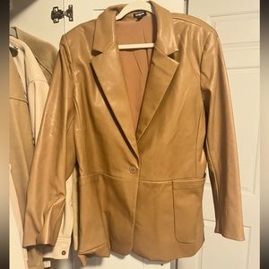 Express leather blazer